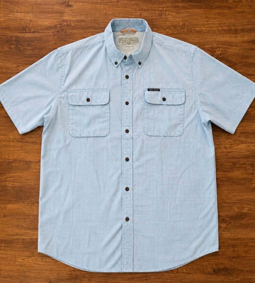 Field & Stream Men's Button Up Fishing Shirt Short Sleeve Large (v1)